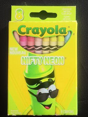 Crayola Crayons NIFTY NEON 8-Count Assorted Colors Box Set New